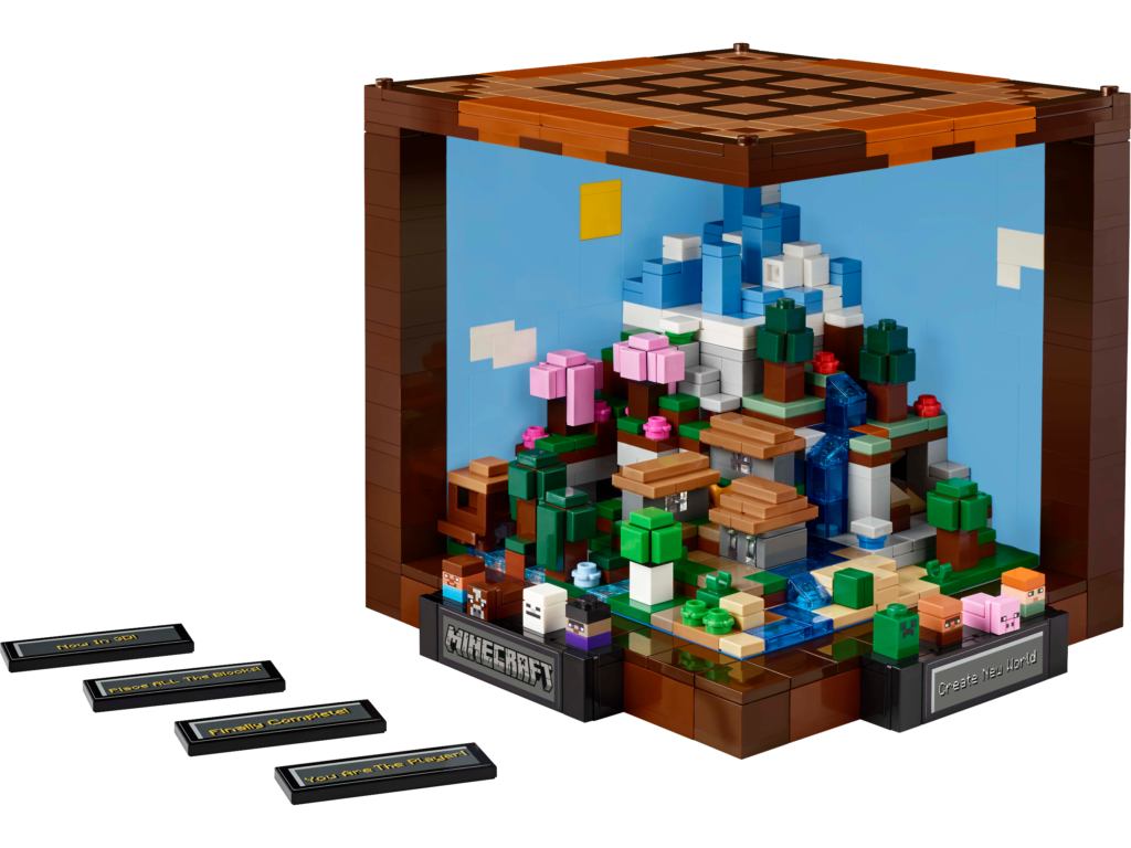 Minecraft naast het scherm