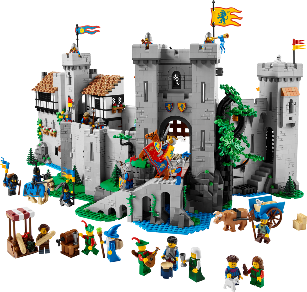 Lion Knights Castle en het middeleeuwse plein