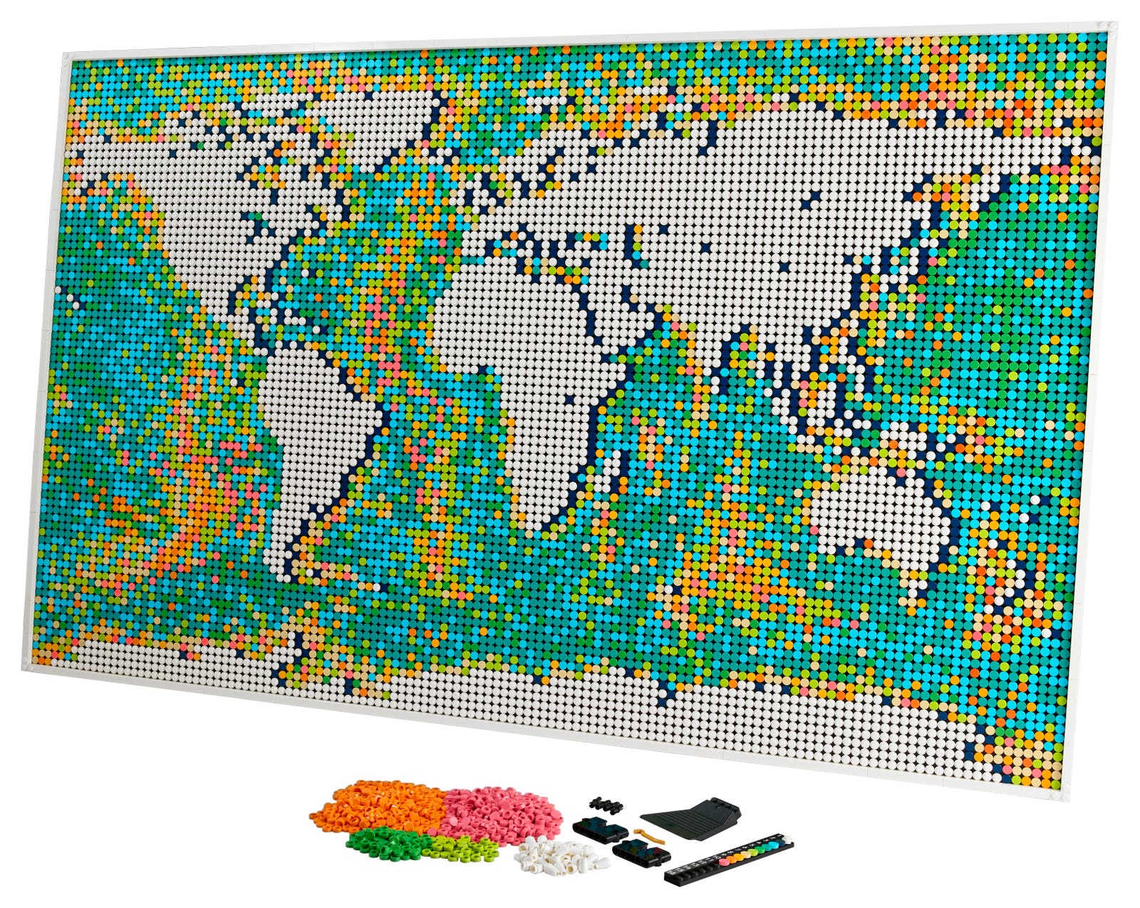 LEGO Art aan de muur: kaart, portret en schilden